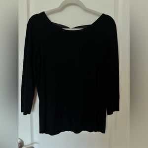Black sweater open back